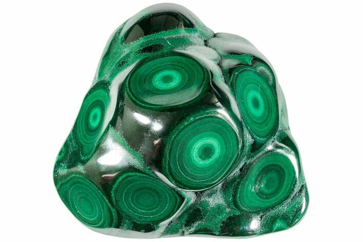 Polished Malachite Specimen - Great Eyes! #227370